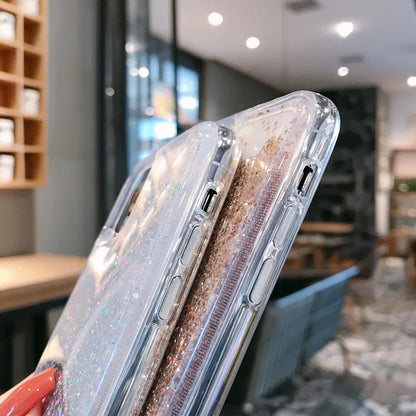 Custodia con Paillettes a Forma di Stella per iPhone