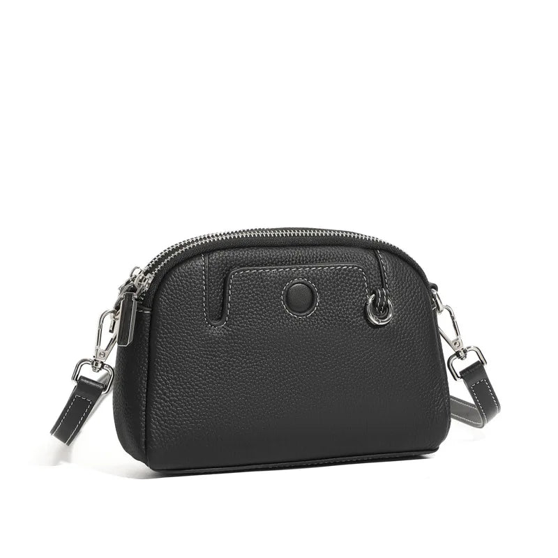 Bolso de hombro de cuero genuino