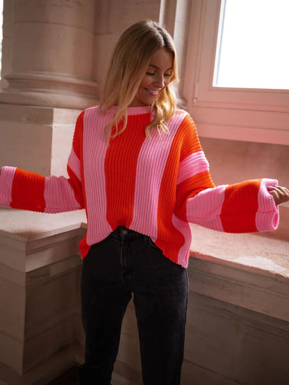 Maglione Righe Colorate Sweet Style