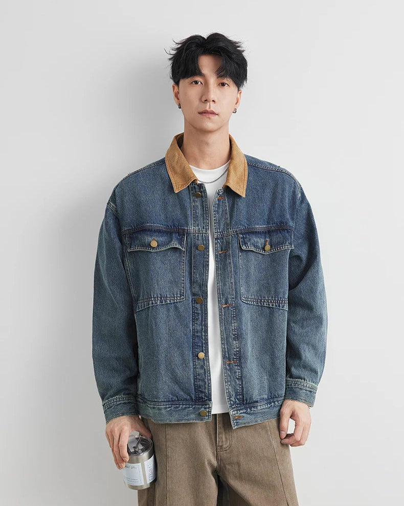 Giacca di Jeans Patchwork