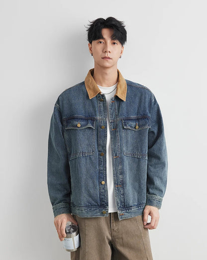 Giacca di Jeans Patchwork