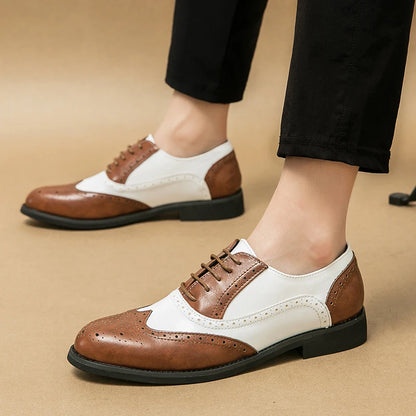 Scarpe Oxford Brogue da Uomo in Pelle