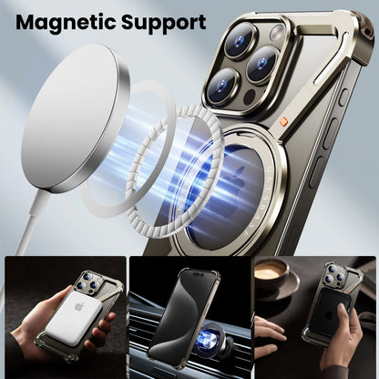 Funda Magnética MagSafe de Metal con Anillo Giratorio de 360° para iPhone 14