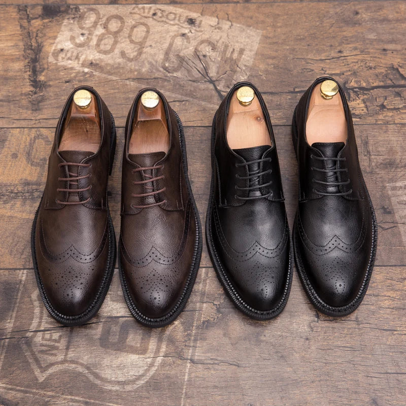 Oxford Nere Uomo con Punta Affusolata