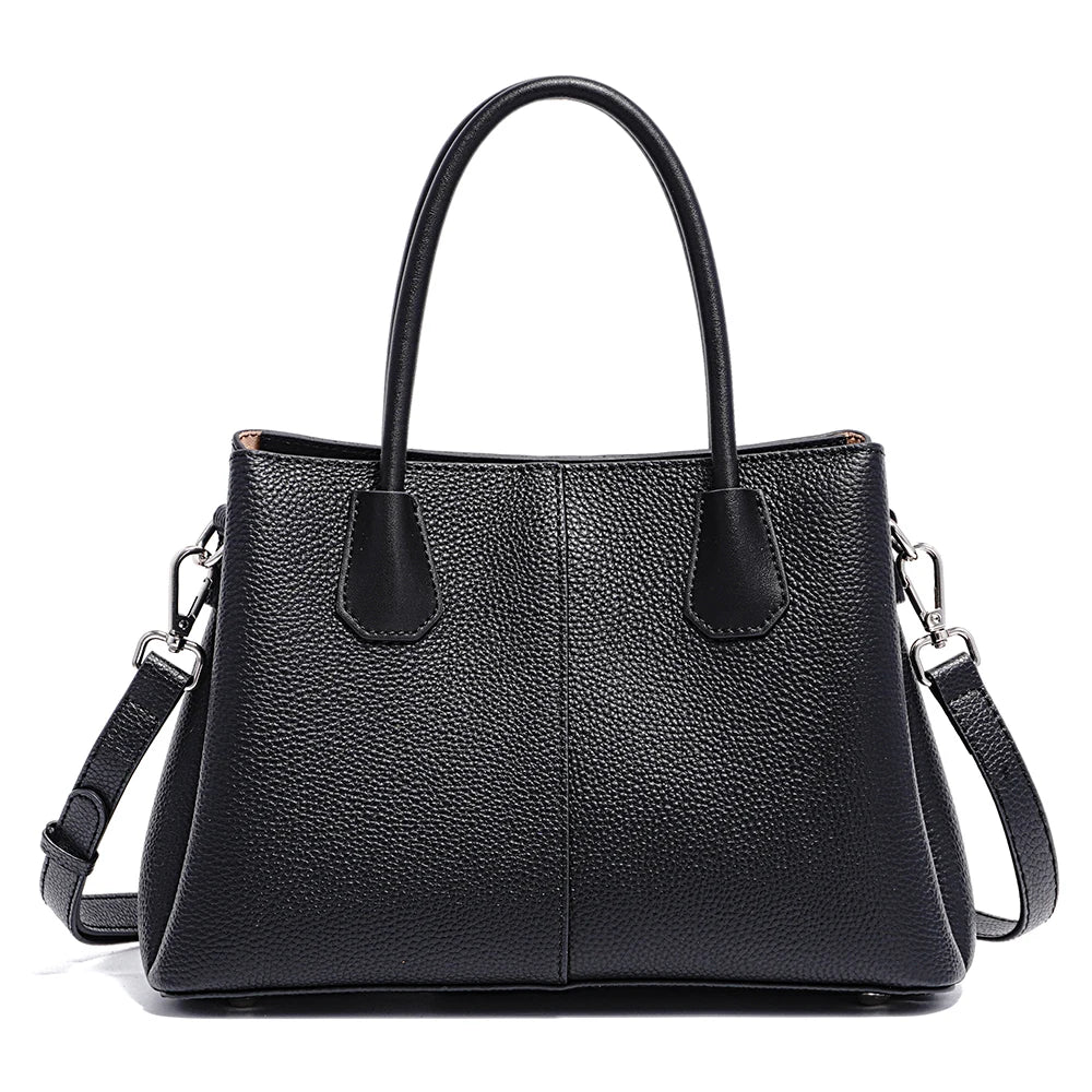 Borsa a Mano in Pelle con Tracolla