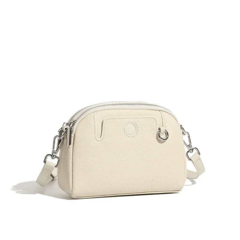 Bolso de hombro de cuero genuino