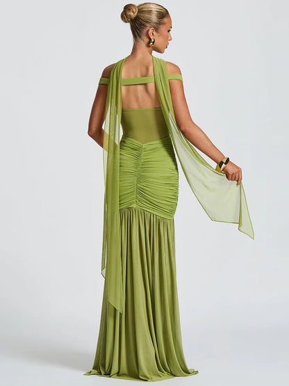 Maxi Dress Schiena Scoperta con Spacco