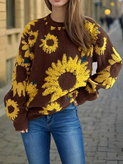 Maglione Ricamo Girasole