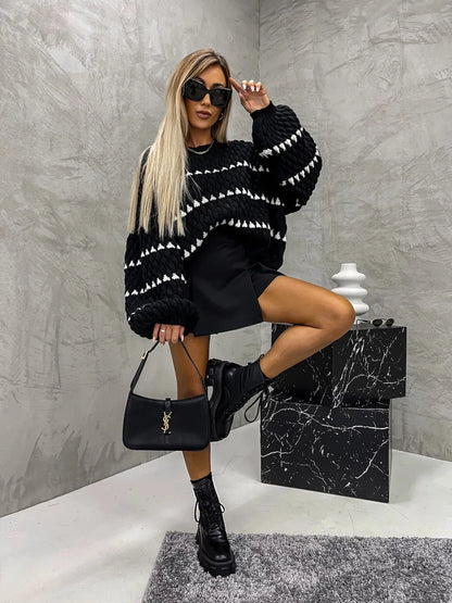 Maglione Stile Streetwear Oversize