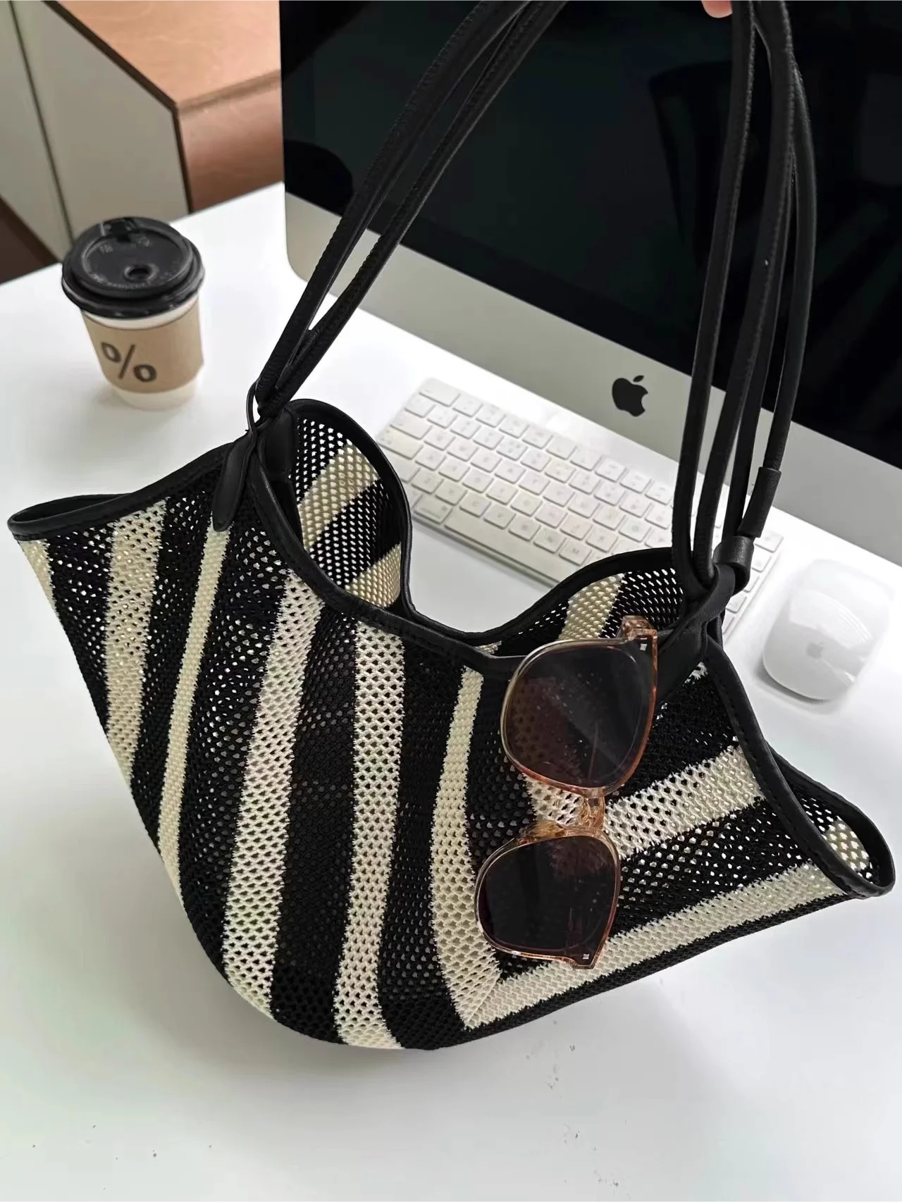 Bolso de Paja Trenzada Estilo Dumpling