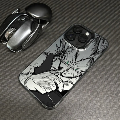 Cover Colorata e Argento per iPhone – Design Saiyan di Dragon Ball