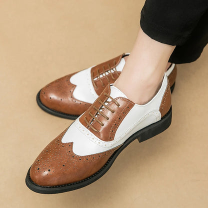 Scarpe Oxford Brogue da Uomo in Pelle
