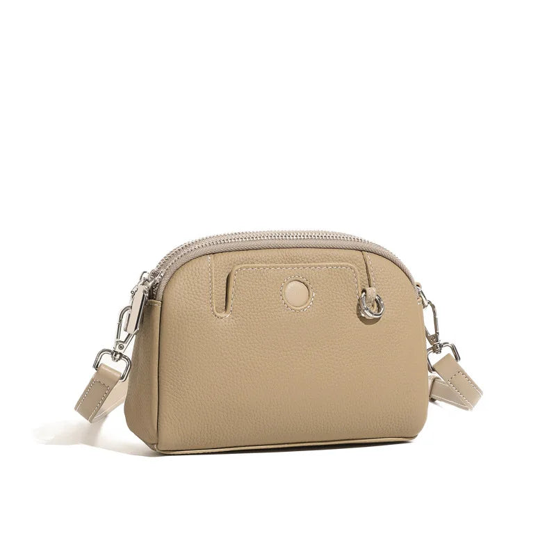 Bolso de hombro de cuero genuino