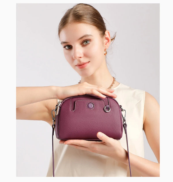 Bolso de hombro de cuero genuino — ángulo 2