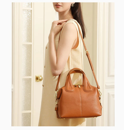 Borsa Boston in Vera Pelle