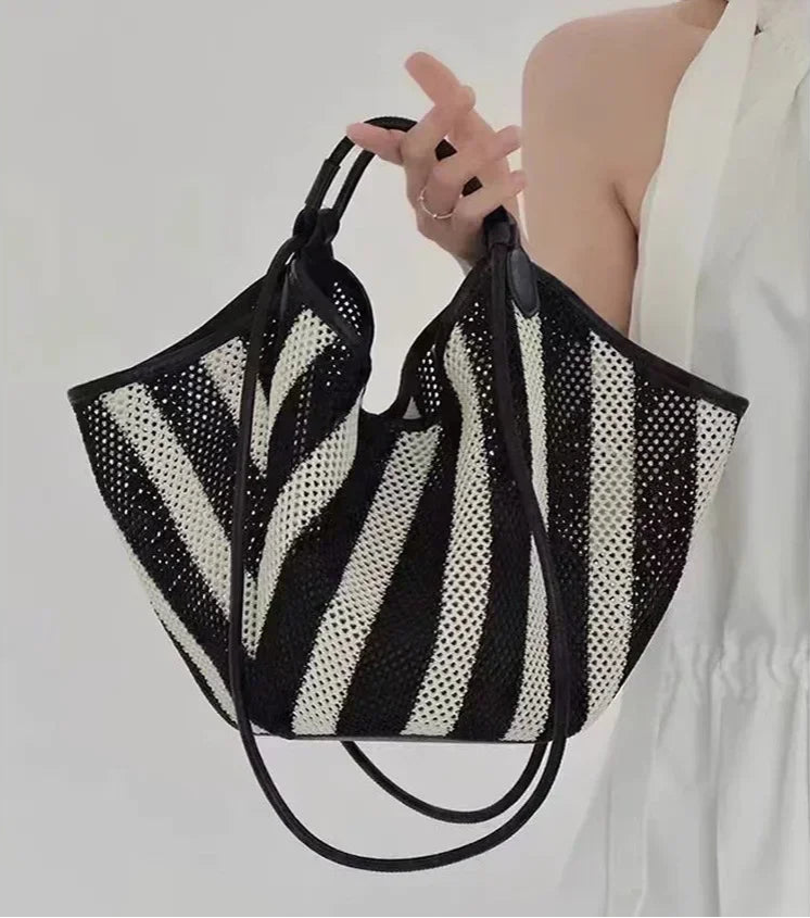 Bolso de Paja Trenzada Estilo Dumpling