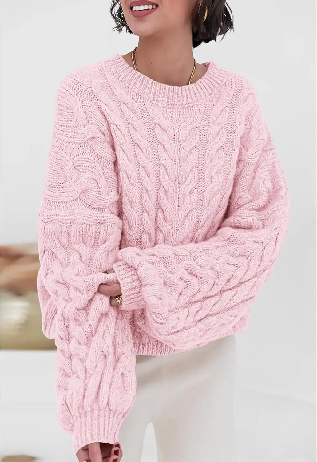Maglione Stile Retrò Intrecciato