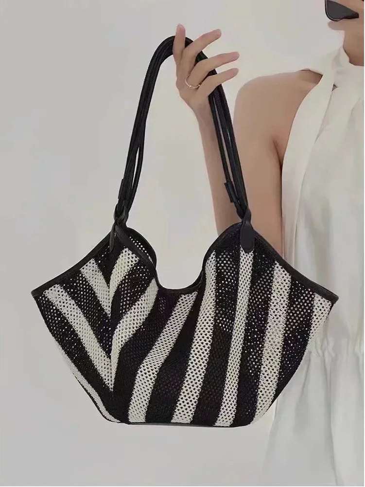 Bolso de Paja Trenzada Estilo Dumpling
