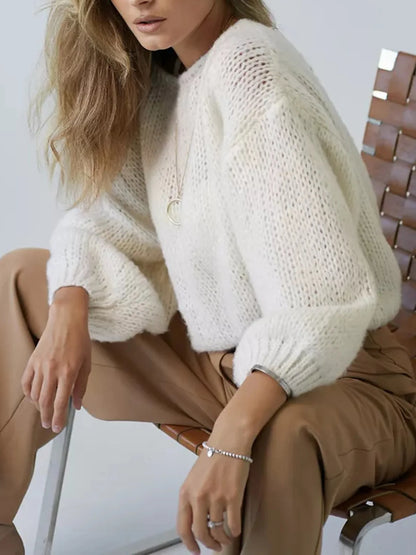 Maglione Stile Sexy Off-Shoulder Streetwear