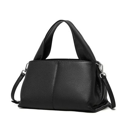 Bolso Dumpling en Piel Verdadera — Negro