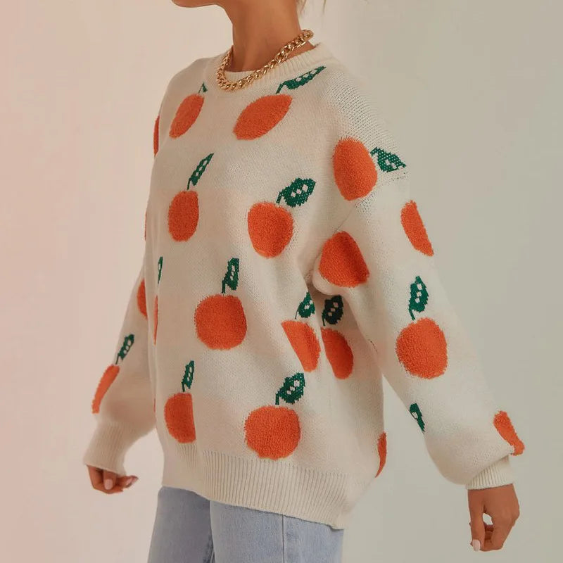 Maglione Stile Retrò a Contrasto
