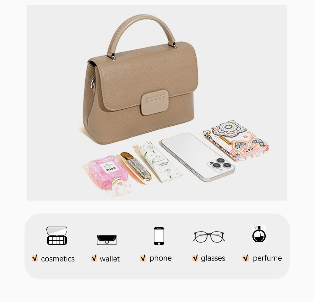 Bolso de hombro de cuero