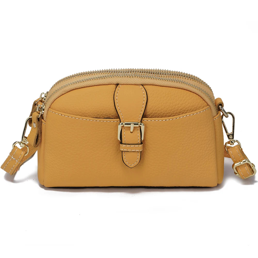 Cartera de cuero genuino