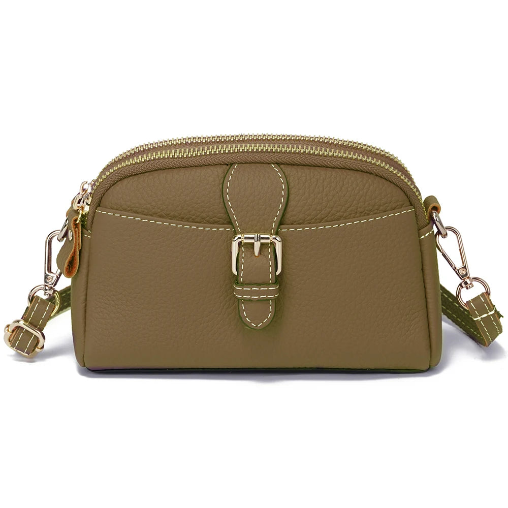 Cartera de cuero genuino