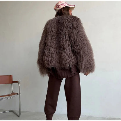 Cappotto Donna in Eco-Pelliccia