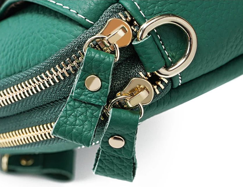 Cartera de cuero genuino