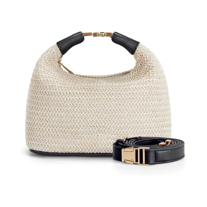 Bolso de Rafia Trenzada para Verano — Negro