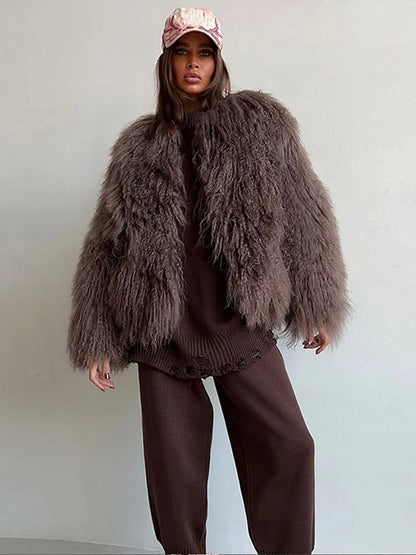 Cappotto Donna in Eco-Pelliccia
