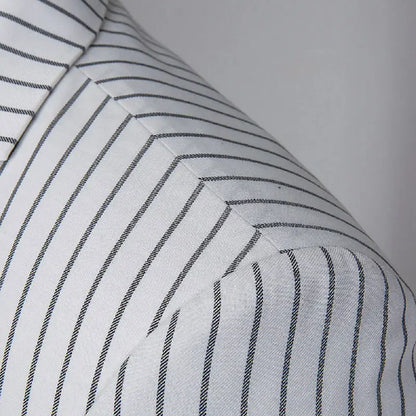 Completo a Righe Uomo 3 Pezzi Slim Fit