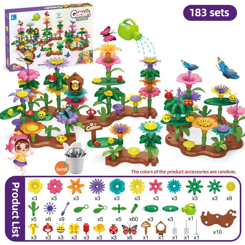 Set Creativo di Costruzione Floreale per Bambini