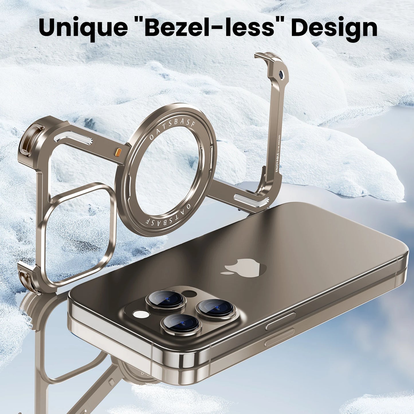 Magnetic MagSafe Metal Case with 360° Rotating Ring for iPhone 13