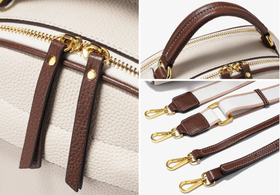 Bolso de hombro de cuero