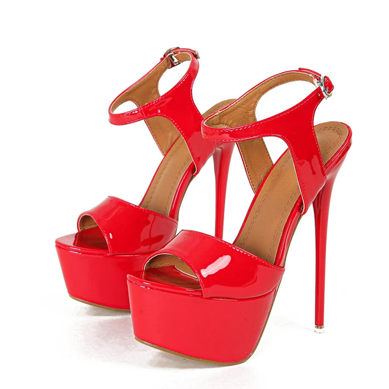 Sandalo Platform Verity 15 cm in Vernice