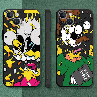 Custodia en TPU Suave con Diseño de Los Simpson per iPhone 13