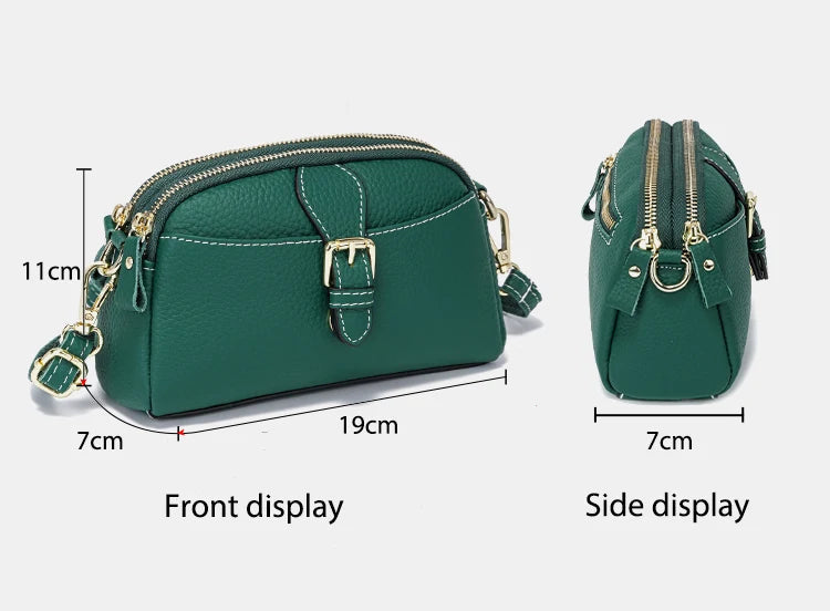 Cartera de cuero genuino