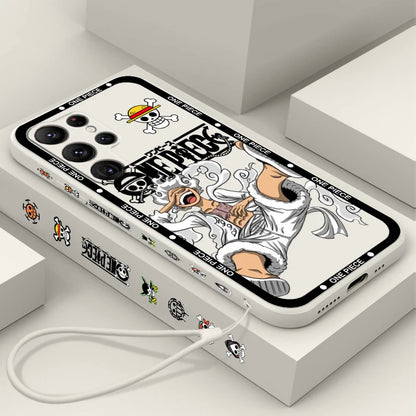 Cover con Cordino Liquido a Forma di Tartaruga per Samsung Galaxy