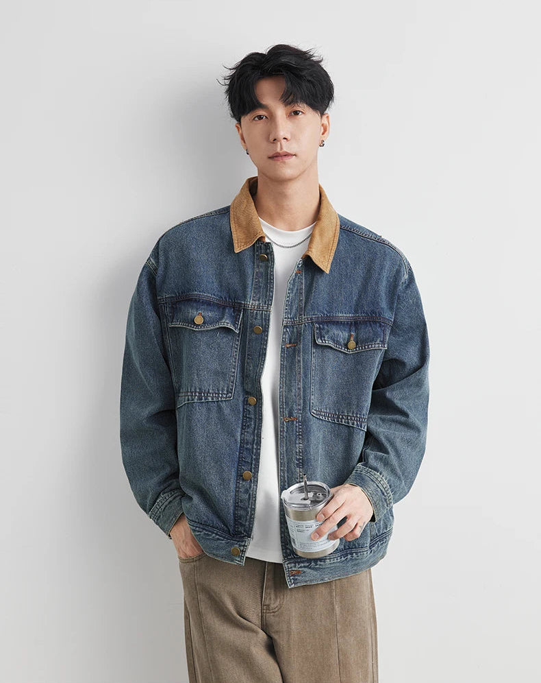 Giacca di Jeans Patchwork