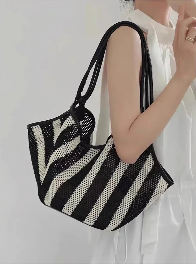 Bolso de Paja Trenzada Estilo Dumpling