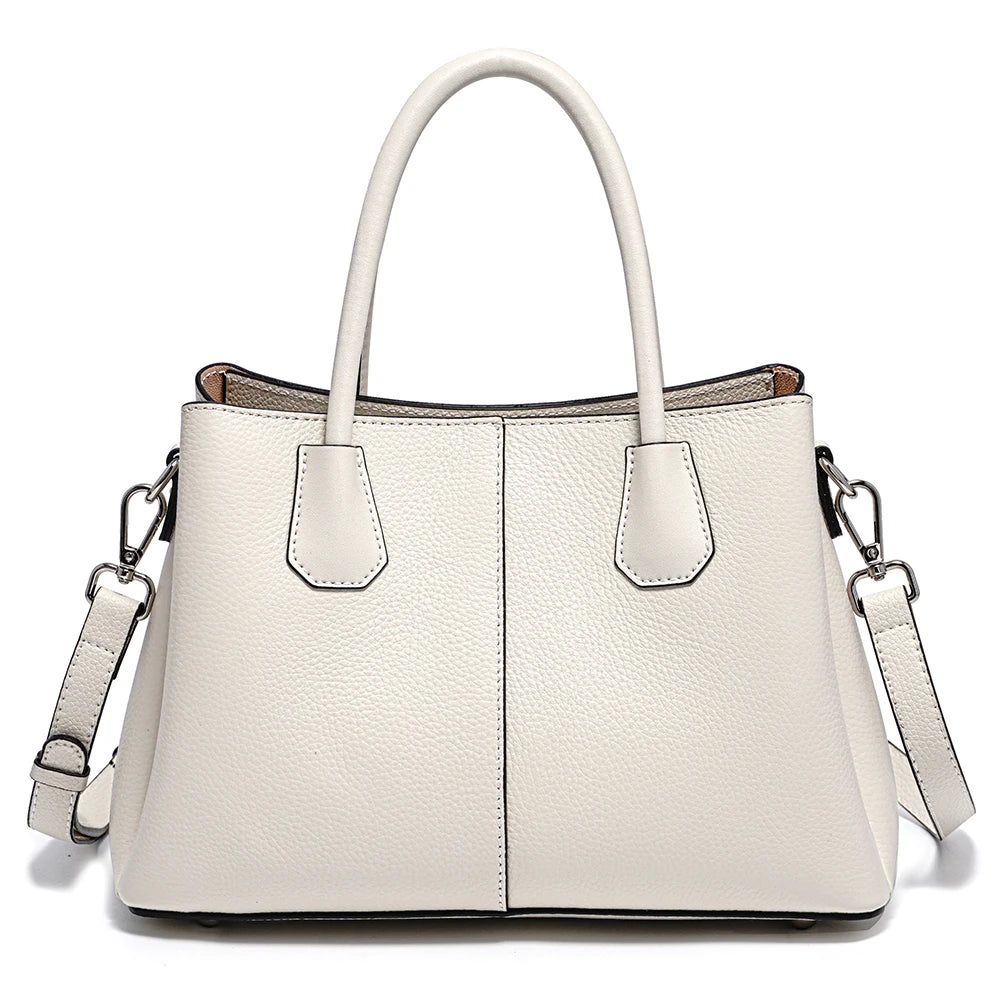 Borsa a Mano in Pelle con Tracolla