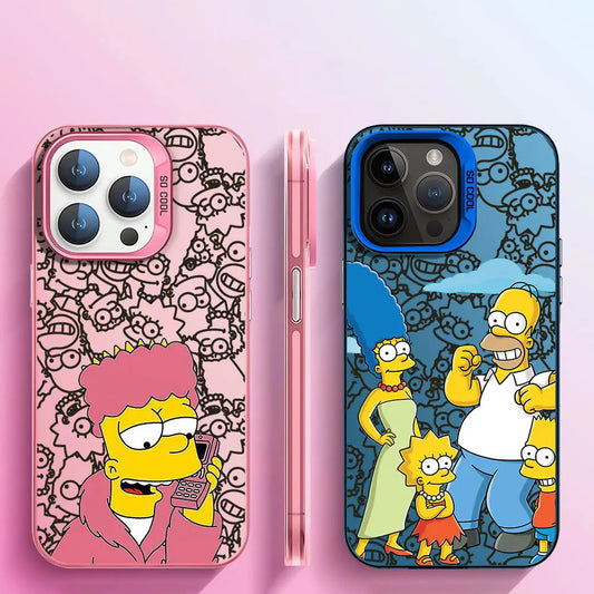 Funda para iPhone 11 con diseño de dibujos animados de Los Simpson