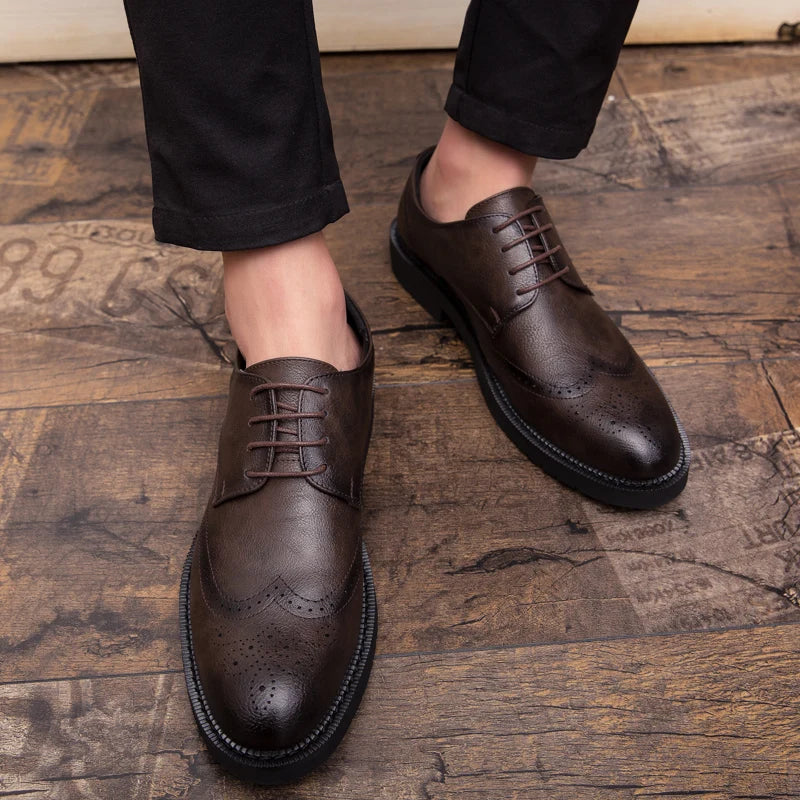 Oxford Nere Uomo con Punta Affusolata