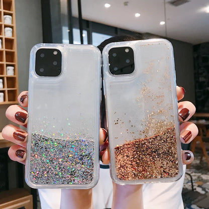 Custodia con Paillettes a Forma di Stella per iPhone