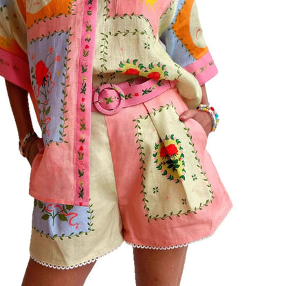 Completo Estivo Donna Camicia e Shorts