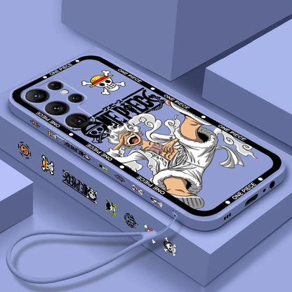 Cover con Cordino Liquido a Forma di Tartaruga per Samsung Galaxy