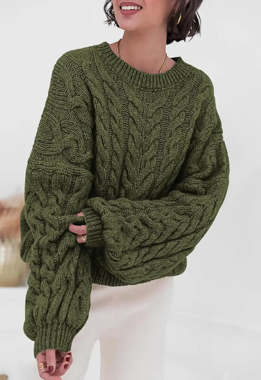 Maglione Stile Retrò Intrecciato