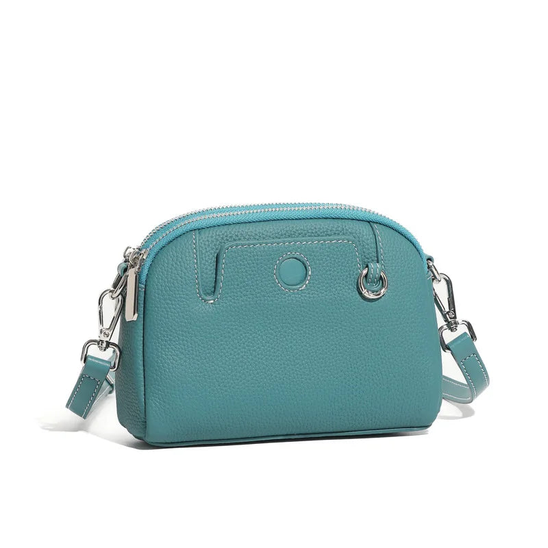 Bolso de hombro de cuero genuino